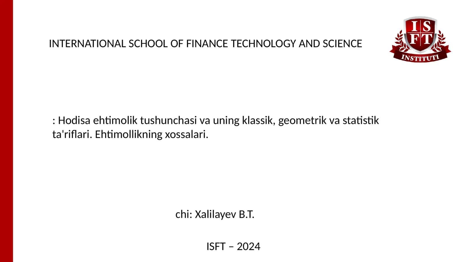 Hodisa ehtimolik tushunchasi va uning klassik, geometrik va statistik ta'riflari