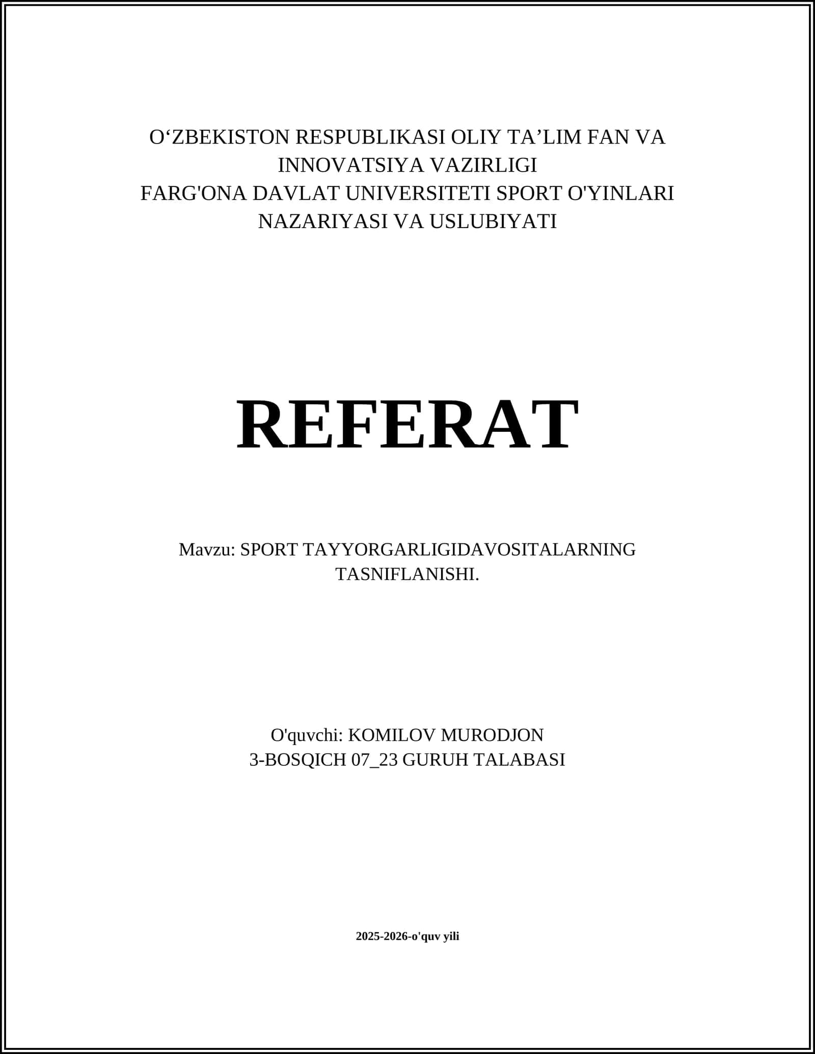 Sport Tayyorgarligi Vositalari