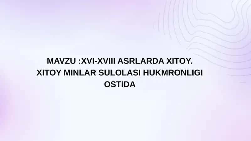 Xitoydagi falsafiy-axloqiy ta’limotlar