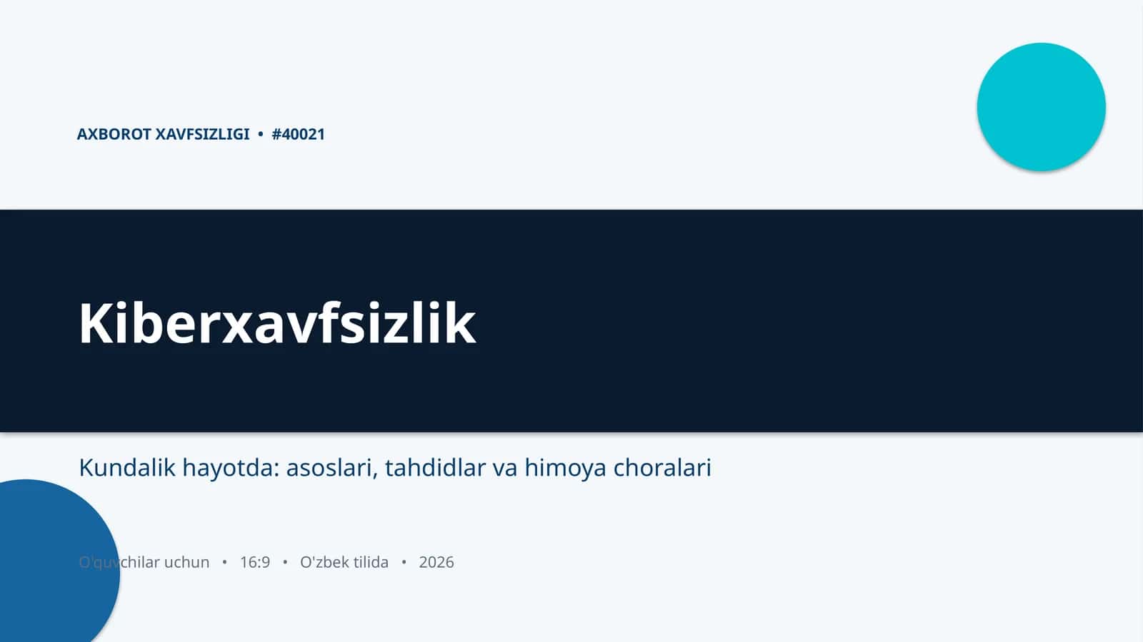 Kiberxavfsizlik