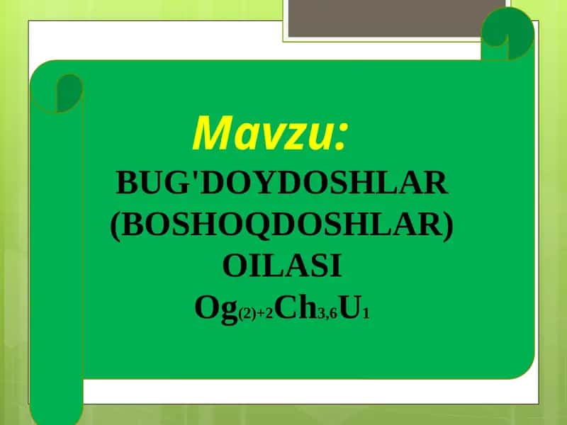 BUG'DOYDOSHLAR