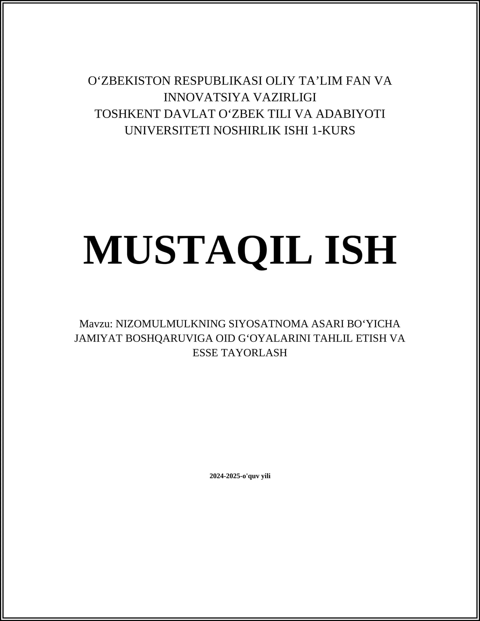 Jamiyat va davlat boshqaruvi