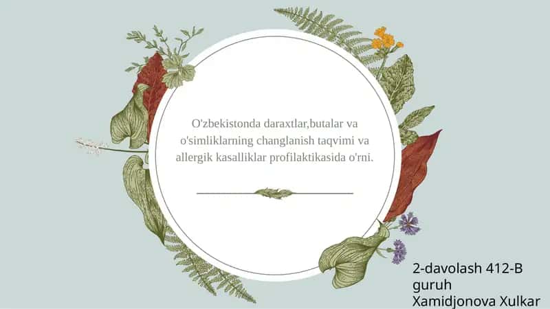 Pollinoz(o'simlik changlariga allergiya)