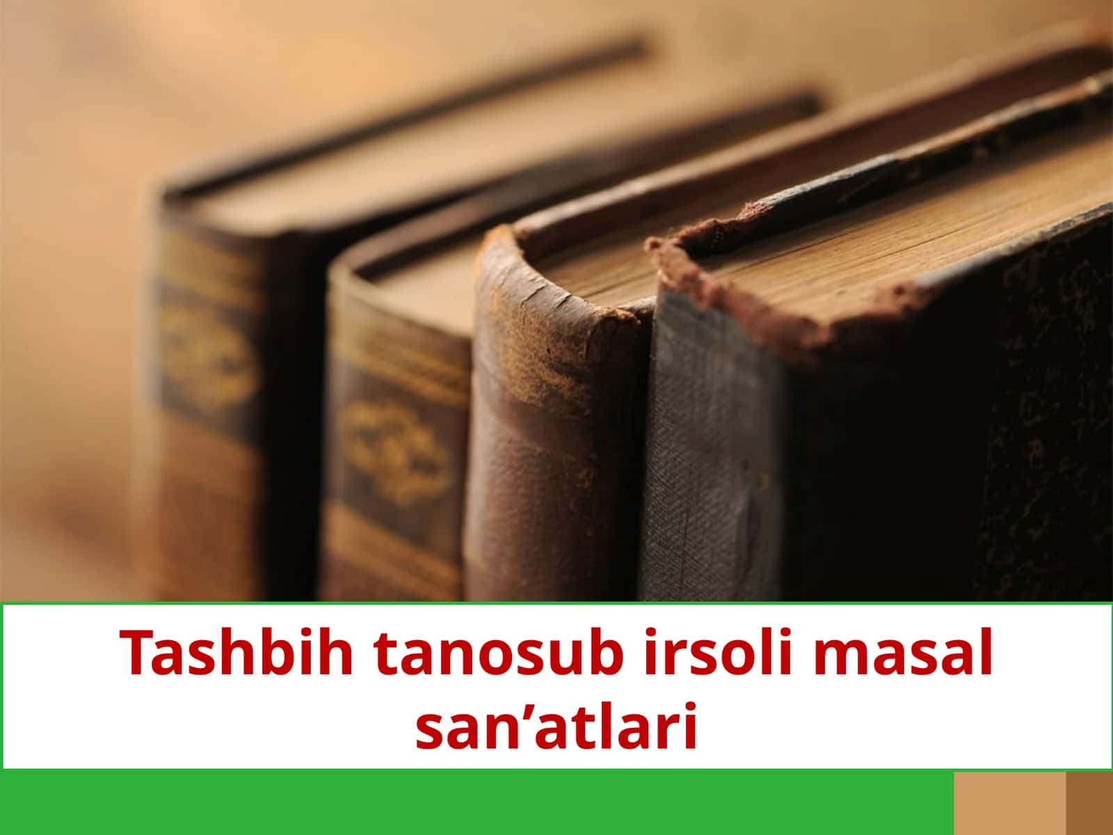 Tashbih tanosub irsoli masal san’atlari