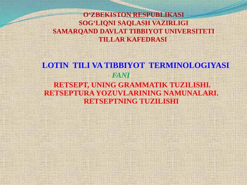 RETSEPTURA