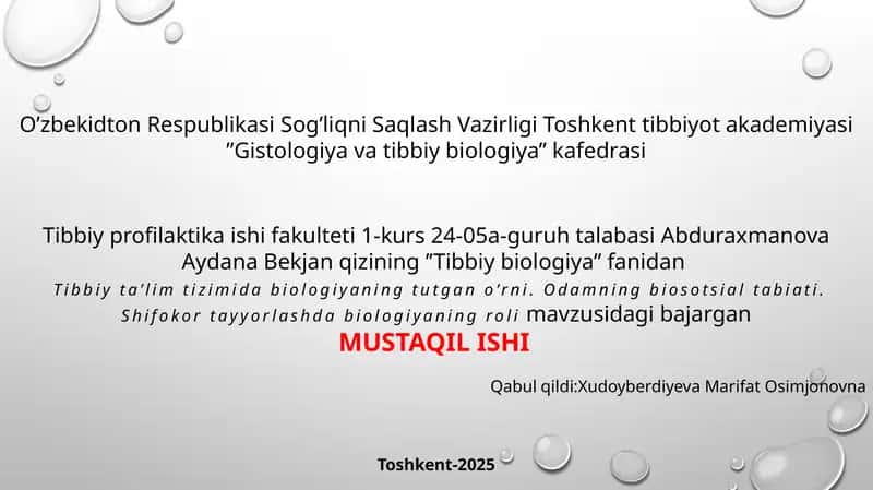 Tibbiy biologiya