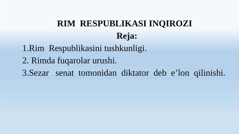Rim Respublikasi inqirozi