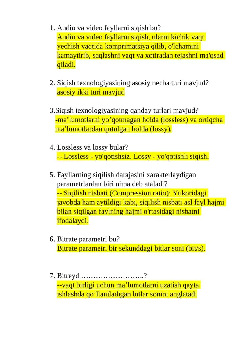 Siqish texnologiyalari