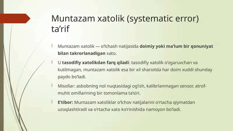 Muntazam xatolik