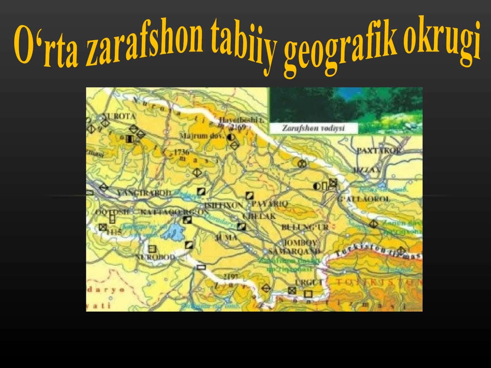 O‘rta zarafshon tabiiy geografik okrugi