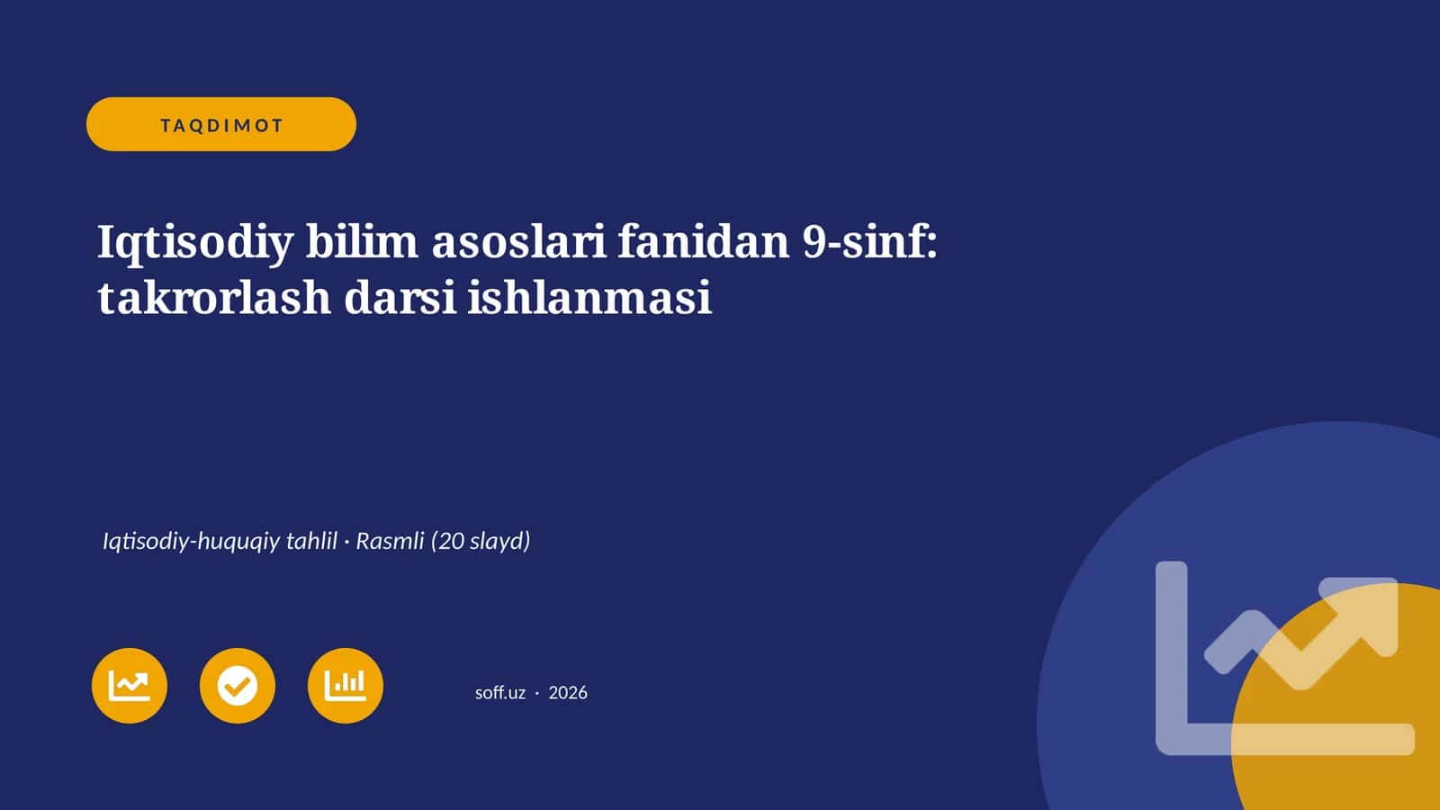 Iqtisodiy bilim asoslari fanidan 9-sinf: takrorlash darsi ishlanmasi