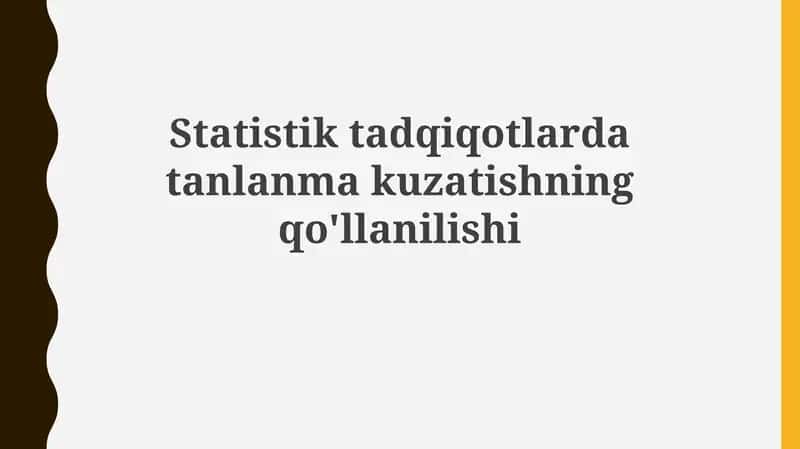 Namuna olish usullari