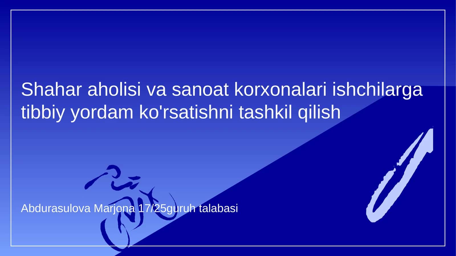 Shahar Aholisiga Tibbiy Yordam