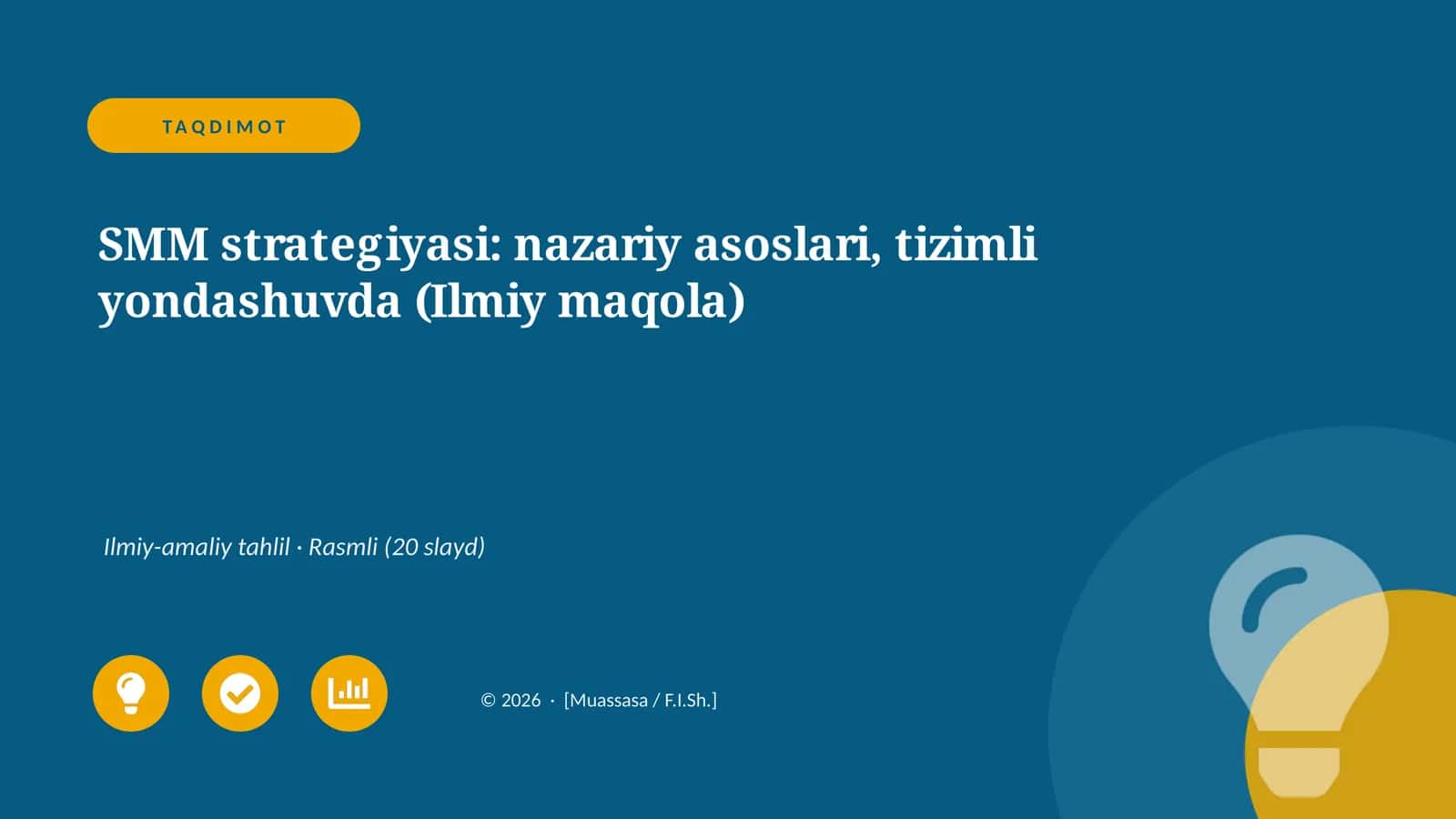 SMM strategiyasi: nazariy asoslari, tizimli yondashuvda (Ilmiy maqola)