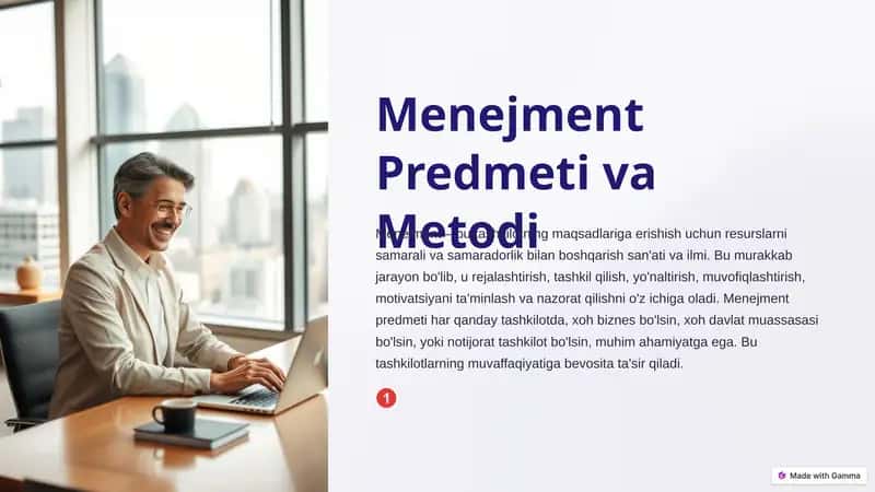 Menejment Predmeti va Metodi