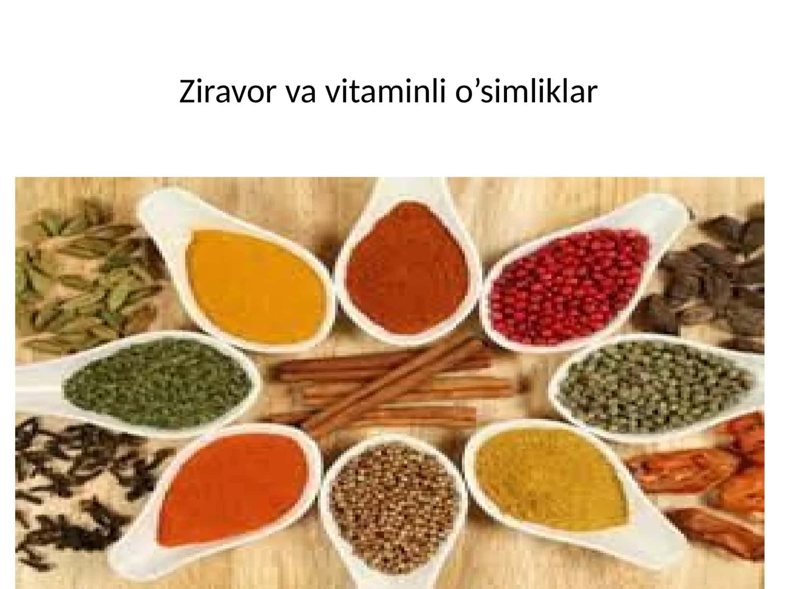 O‘zbekiston florasi ziravor va vitaminli o’simliklar