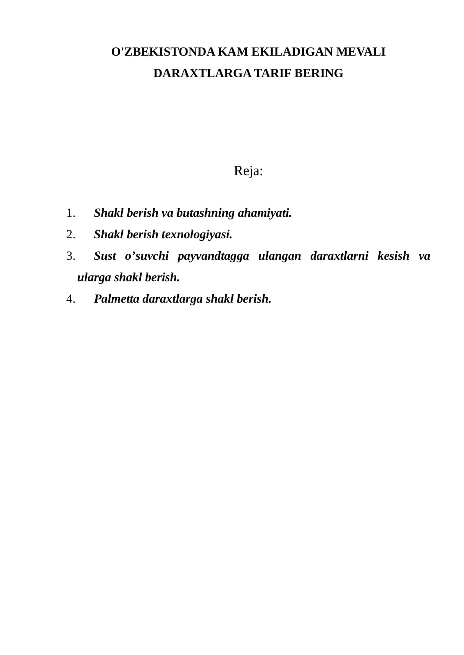 MEVALI DARAXTLARGA TARIF BERING
