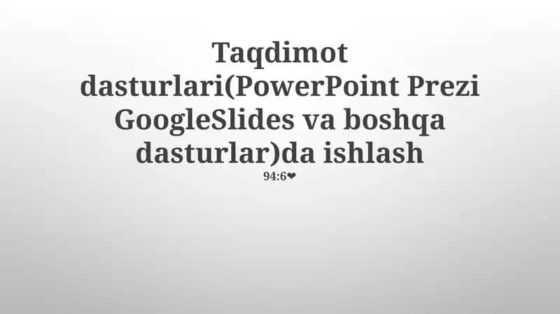 Taqdimot dasturlari