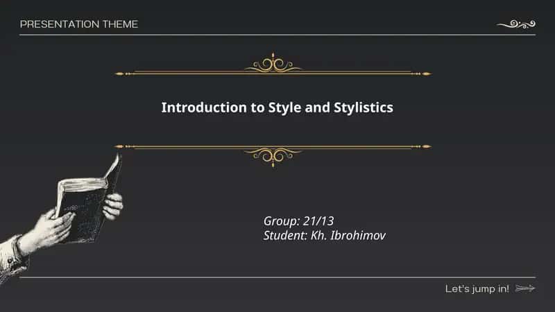Introduction to Style and Stylistics