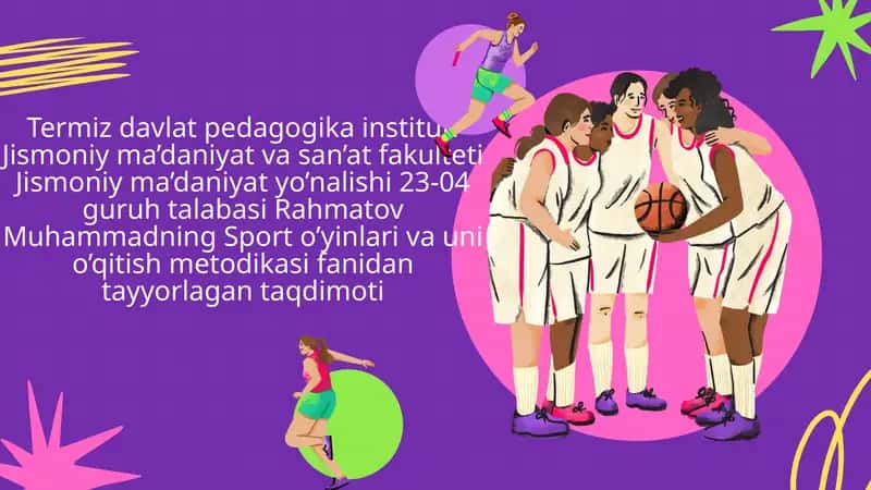 Sport o'yinlarida o'quv mashg'ulotlarini nazorat qilish va baholash usullari