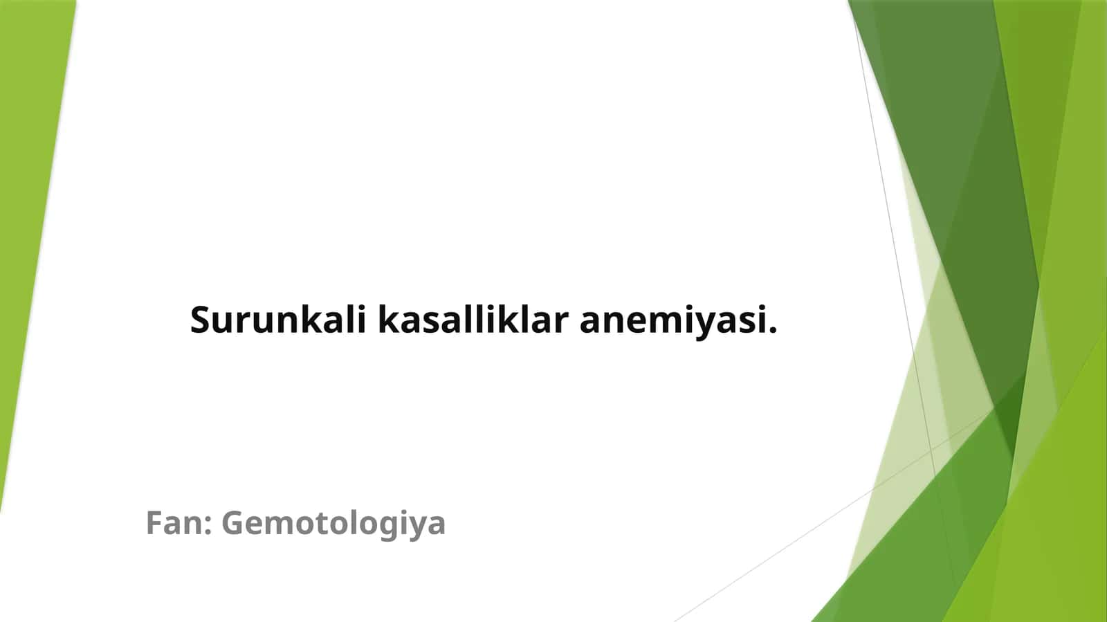 Surunkali kasalliklar anemiyasi