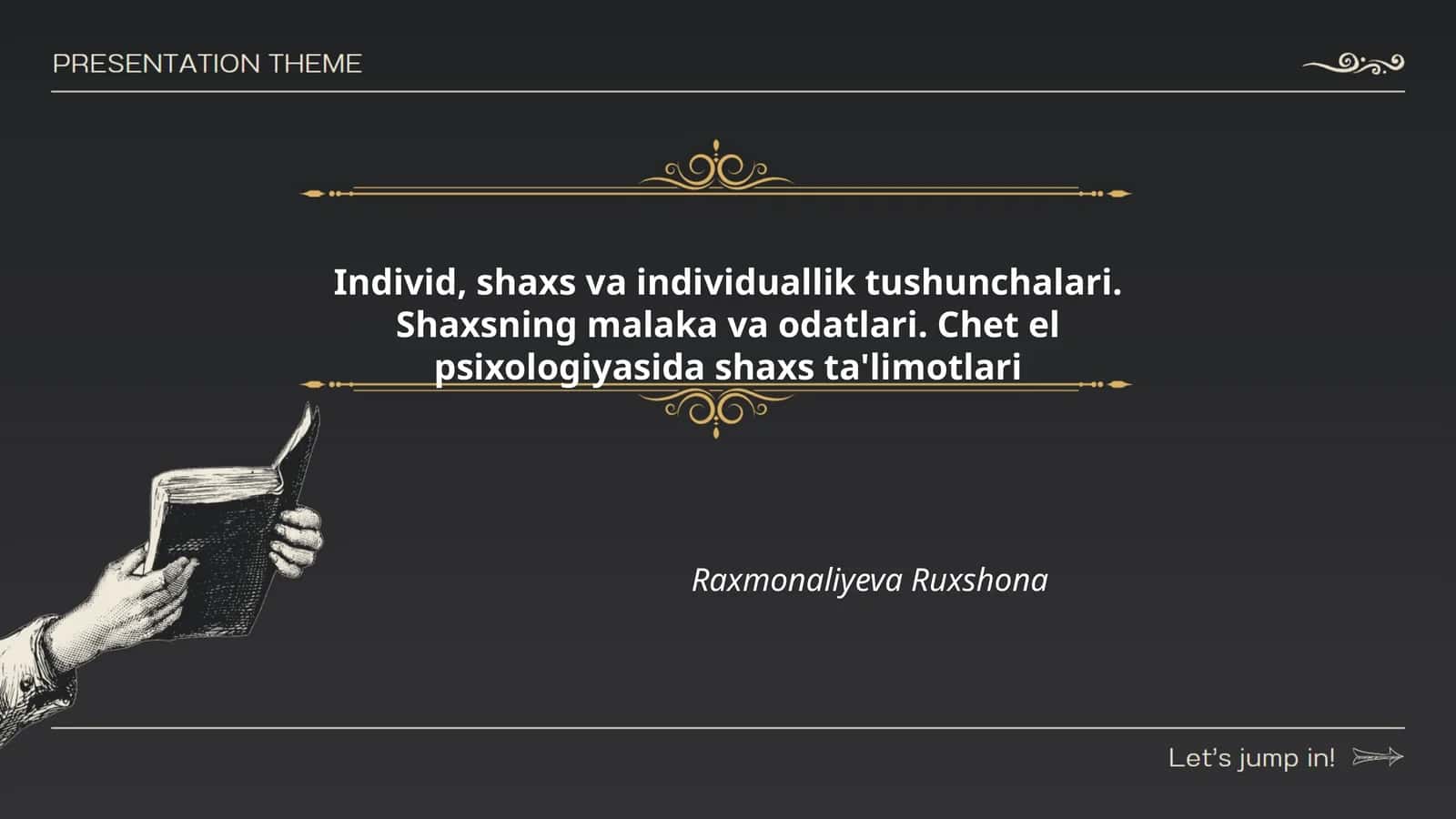 Individ, shaxs va individuallik tushunchalari
