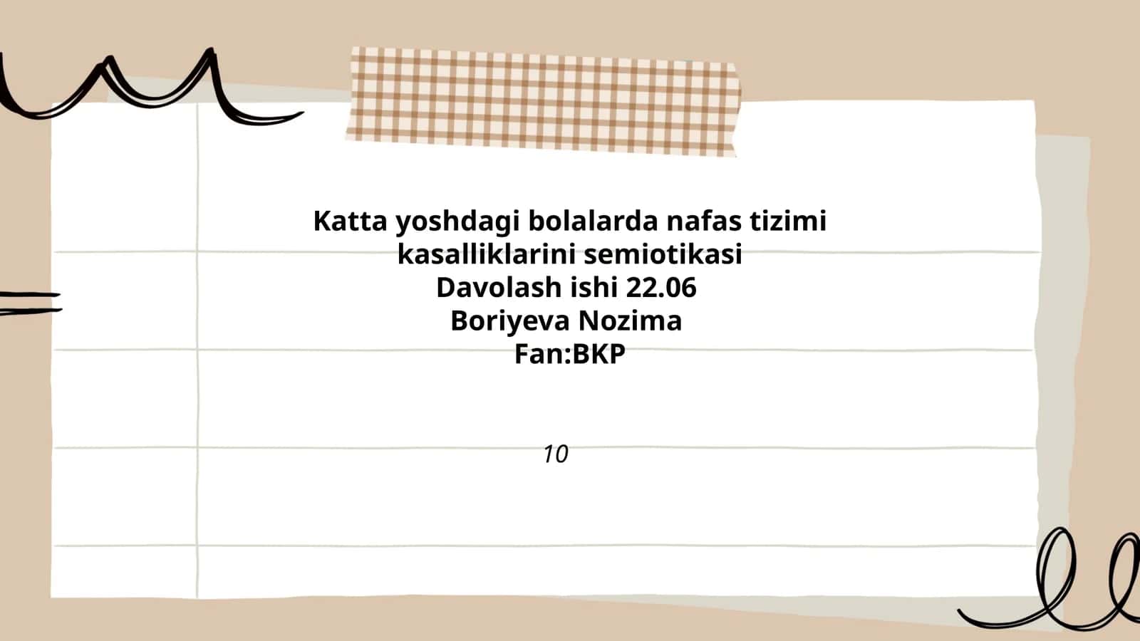 Katta yoshdagi bolalarda nafas tizimi kasalliklarini semiotikasi