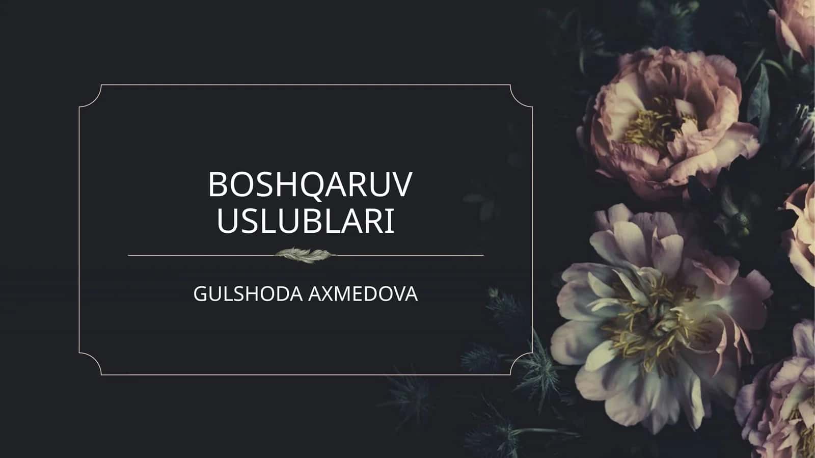 BOSHQARUVUSLUBLARI