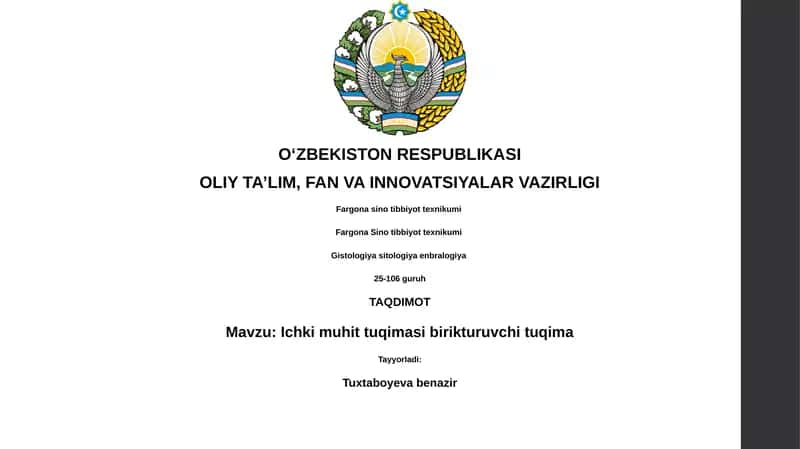 Ichki muhit tuqimasi birikturuvchi tuqima