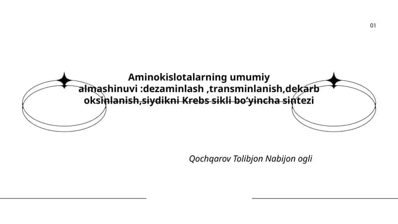 Aminokislotalarning umumiy almashinuvi