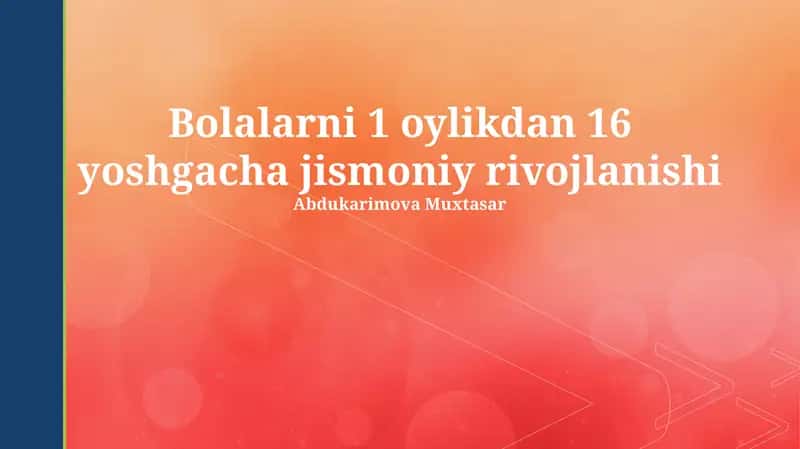 Jismoniy Rivojlanishga Ta'sir Etuvchi Omillar