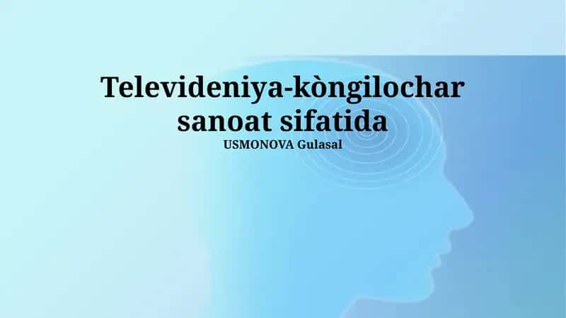 Televideniya-kòngilochar sanoat sifatida