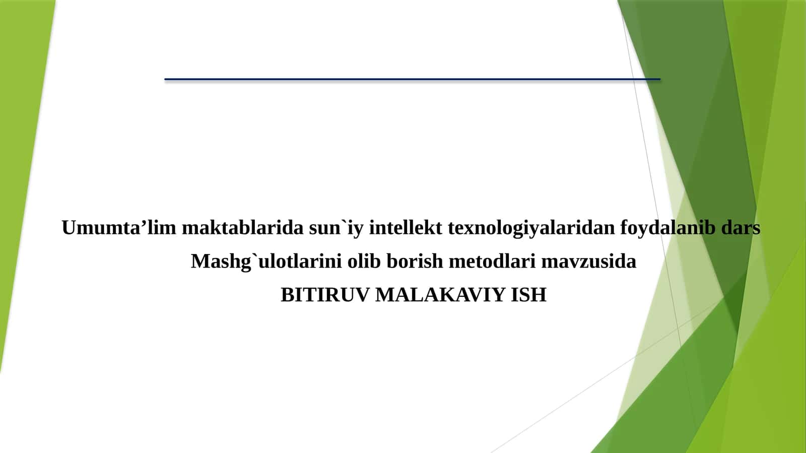 Umumta`lim maktablarida sun`iy intellekt texnologiyalaridan faydalanib dars mashg`ulotlaridan foydalanib dars o`tish metodlari. BMI