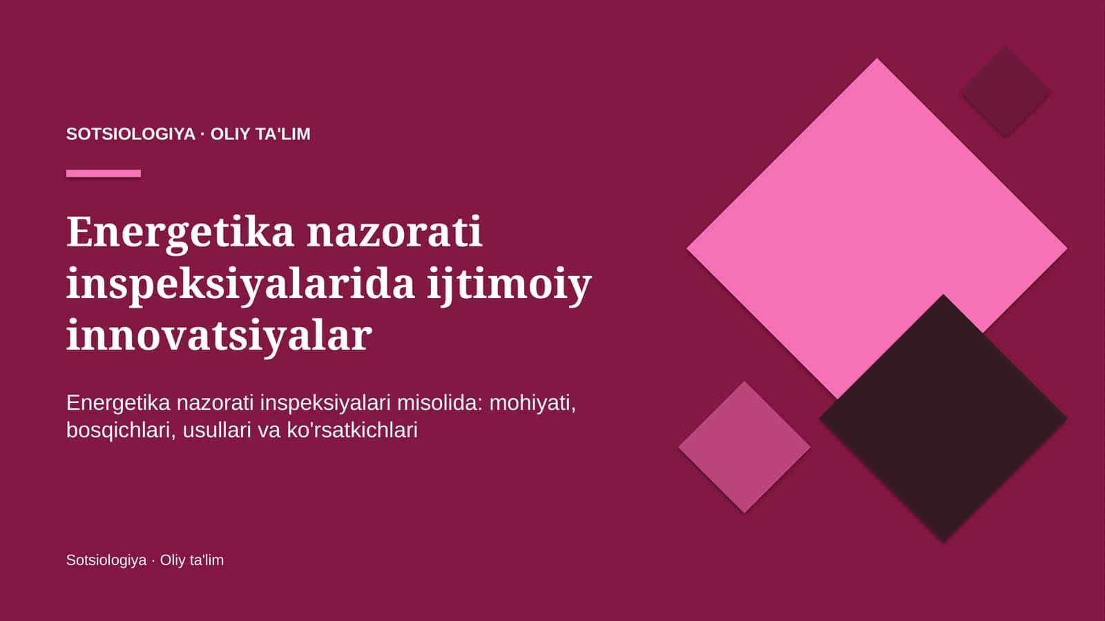 Energetika nazorati inspeksiyalarida ijtimoiy innovatsiyalar