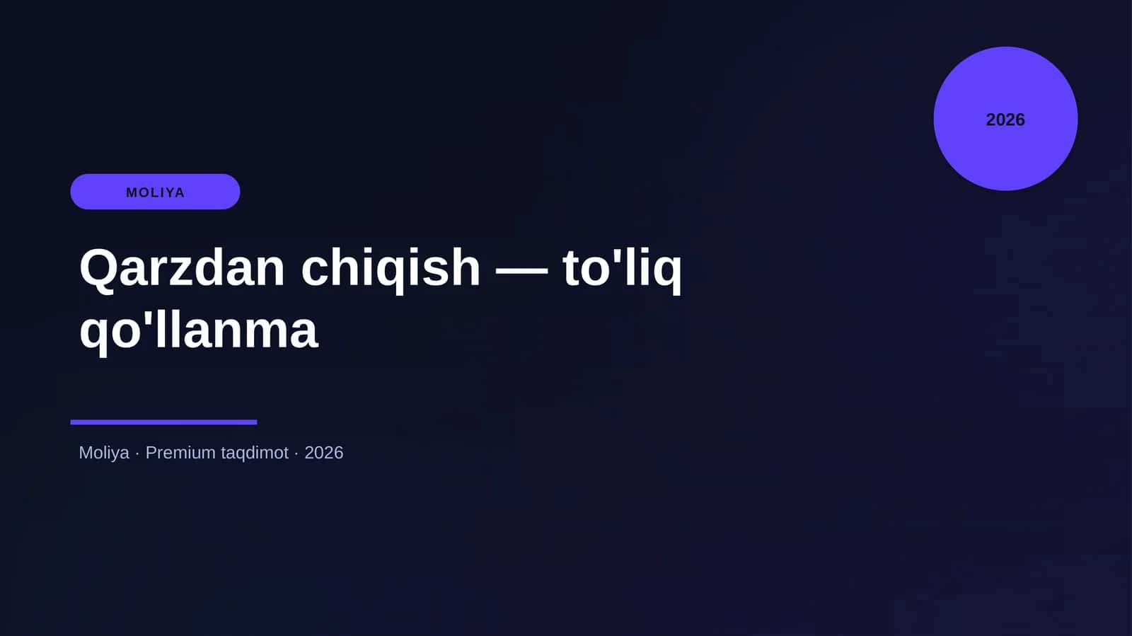 Qarzdan chiqish — to'liq qo'llanma