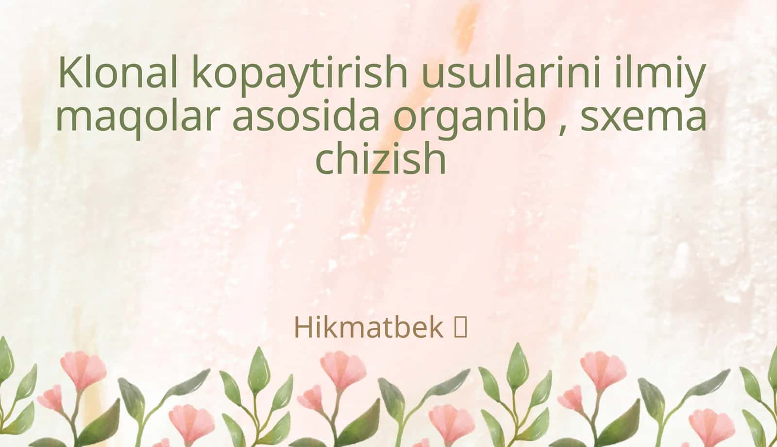 Klonal kopaytirish usullari