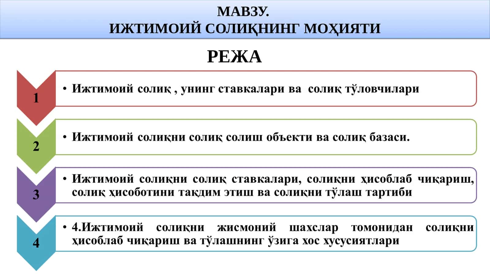 Ижтимоий Солиқнинг Моҳияти