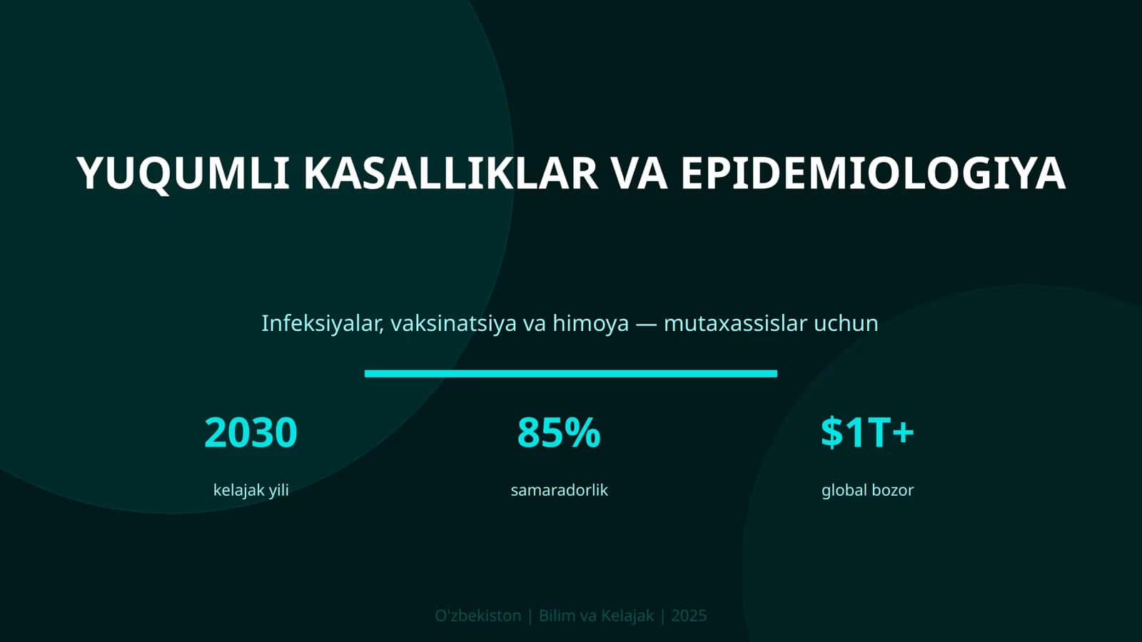 Yuqumli kasalliklar va epidemiologiya