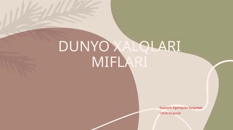 DUNYO XALQLARI MIFLARI