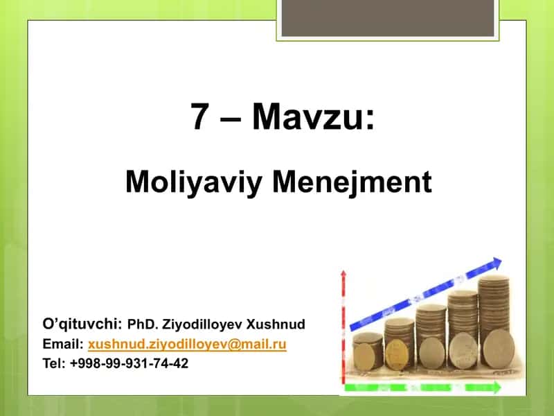 Moliyaviy Menejment