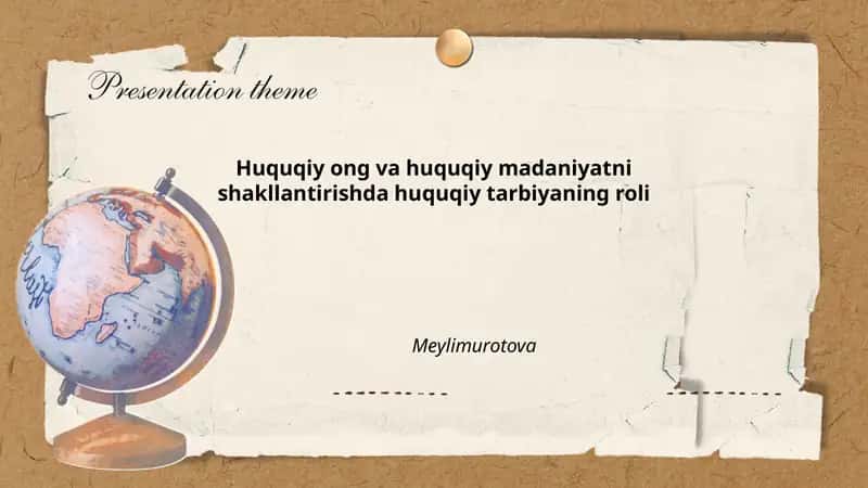 Huquqiy Ong va Madaniyat