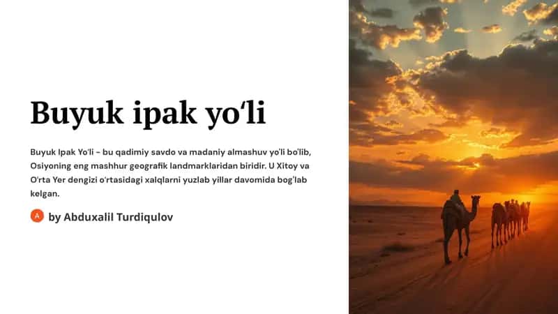 Buyuk Ipak Yoʻli