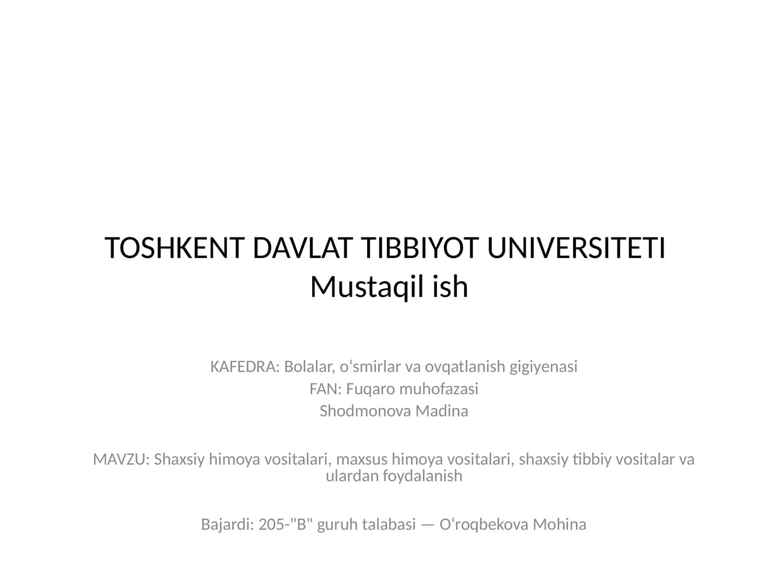 Shaxsiy himoya vositalari, maxsus himoya vositalari, shaxsiy tibbiy vositalar va ulardan foydalanish