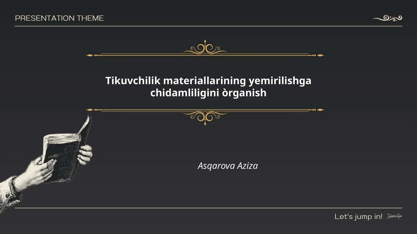 Tikuvchilik materiallarining yemirilishga chidamliligini òrganish