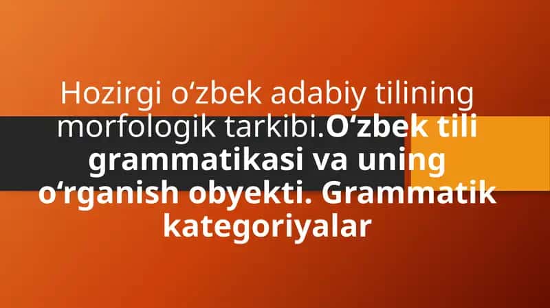 grammatik kategoriyalar