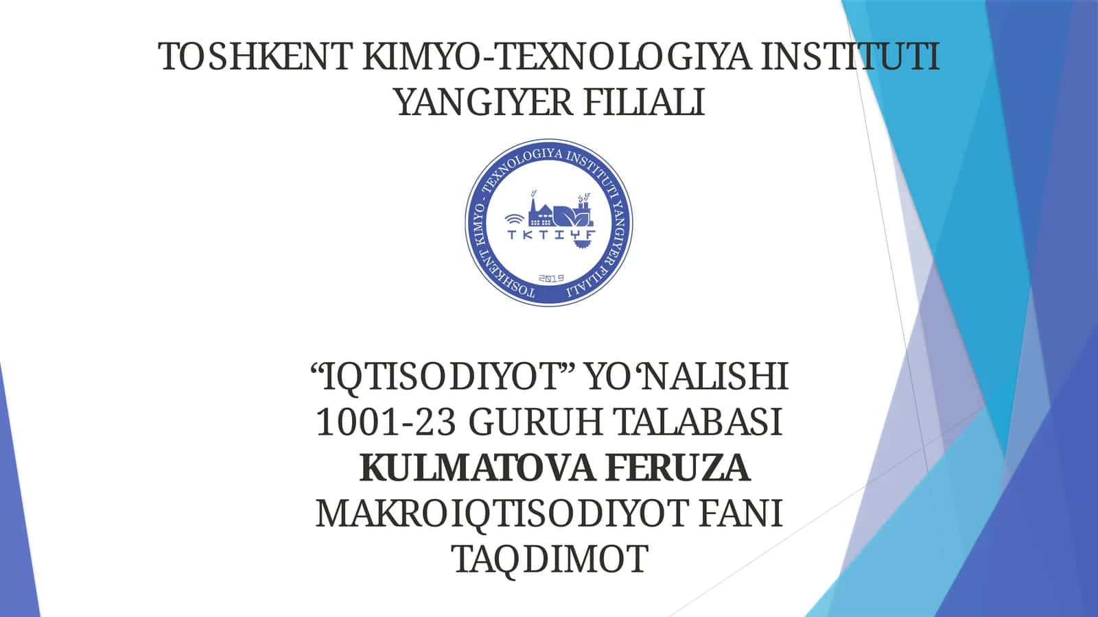 MAKROIQTISODIYOT FANI
