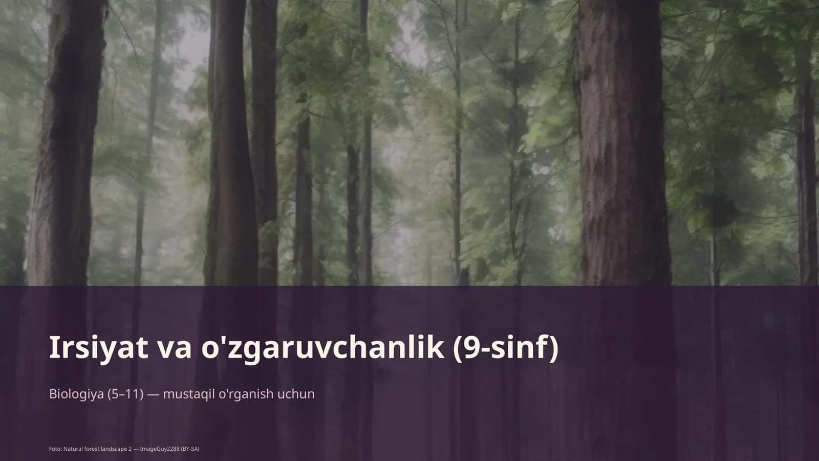 Irsiyat va o'zgaruvchanlik (9-sinf)