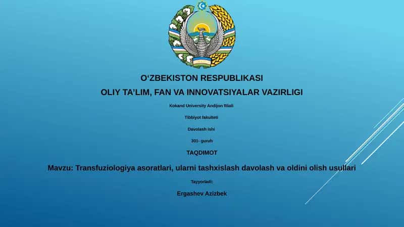 Transfuziologiya asoratlari