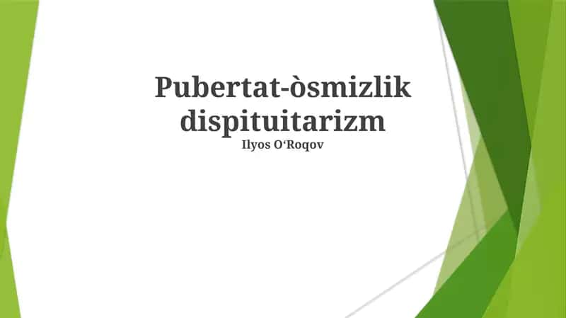 Pubertat-òsmizlik dispituitarizm