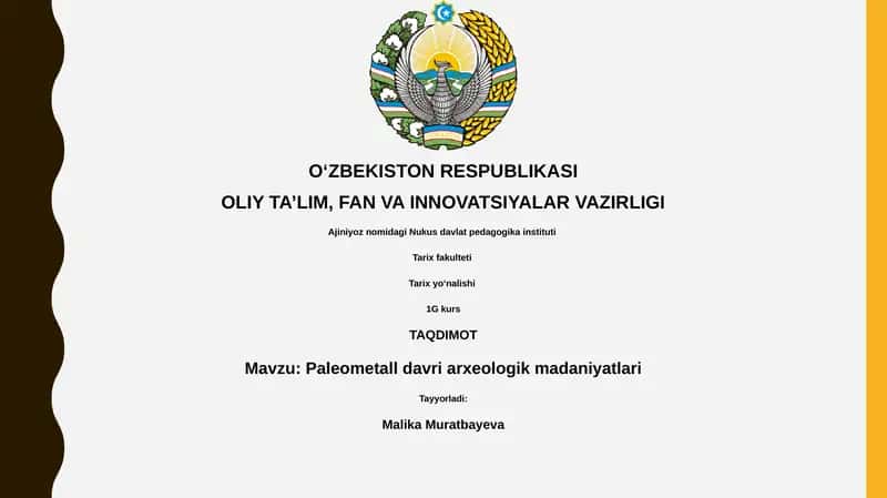 Paleometall davri arxeologik madaniyatlar